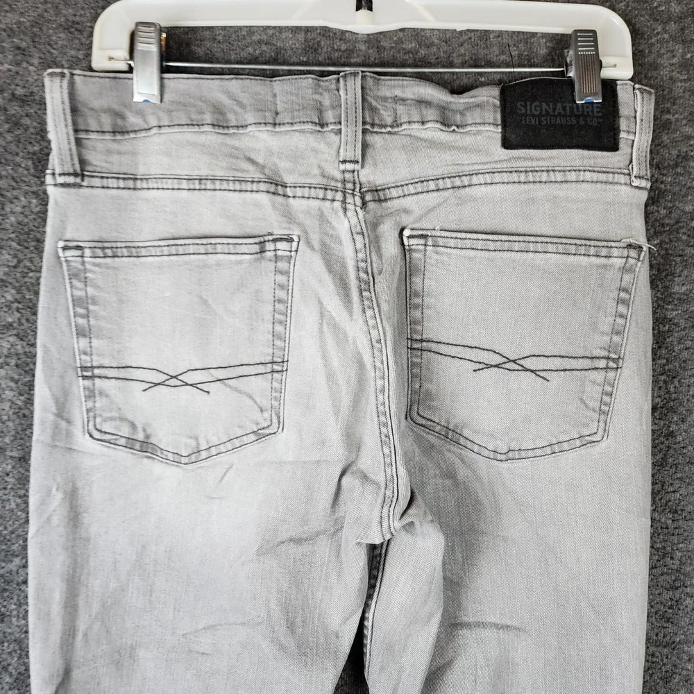 Signature by Levi Strauss & Co. Jeans Mens 32x30 S37 Slim Grey Stretch EUC